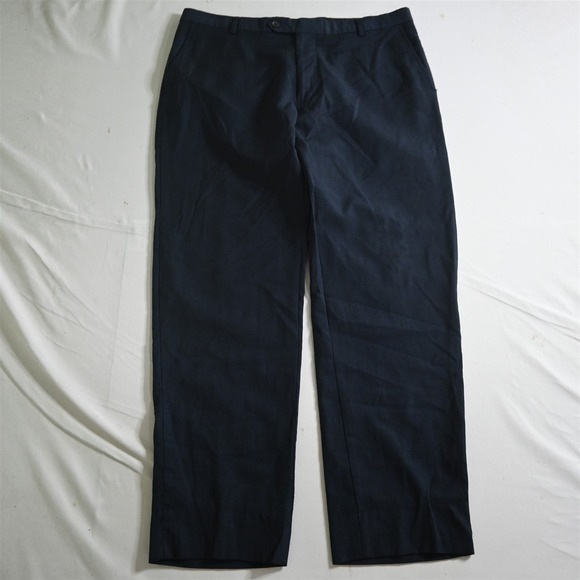 Pronto Uomo Platinum 34x30 Dark Blue Suit Trousers 100% Wool Mens‎ Dress Pants - Picture 1 of 9